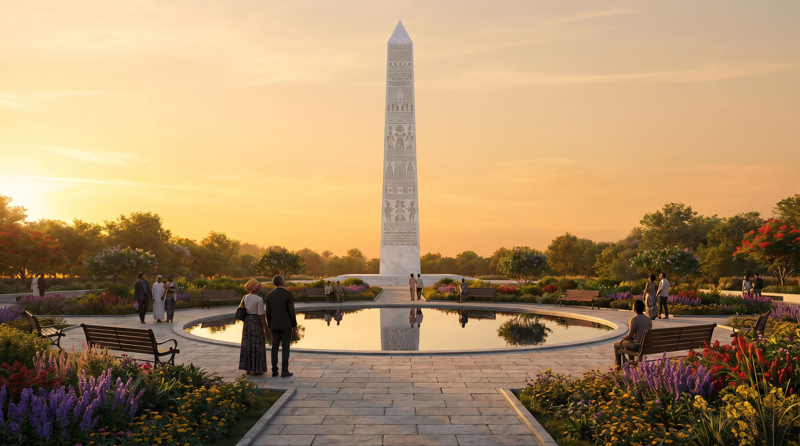 Peace Monument at golden hour